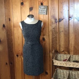 Banana republic sleeveless midi dress blk/white